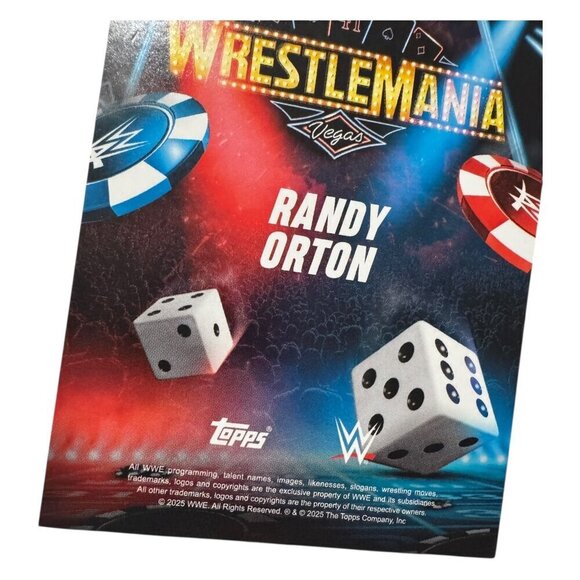 2025 Topps Wrestlemania 41 WWE WORLD Vegas Exclusive Card WM-4 RANDY ORTON /499 - Picture 4 of 4